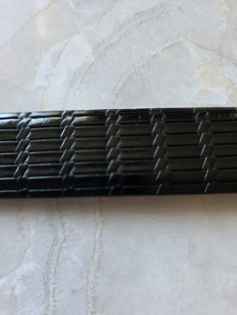 Talbots Italian Calfskin Leather Belt S Croc Embossed Gold Buckle Old Money